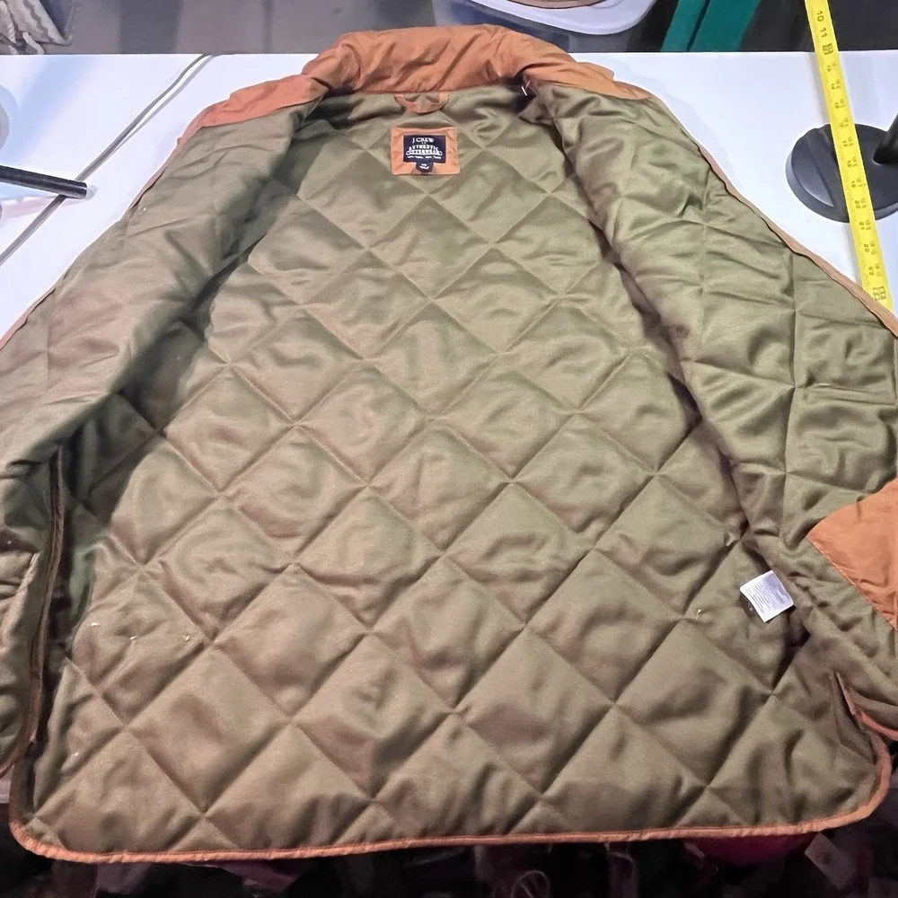J Crew Walker‎ Quilted Vest XL Glazed Pecan Brown Lightweight Full Zip Casual